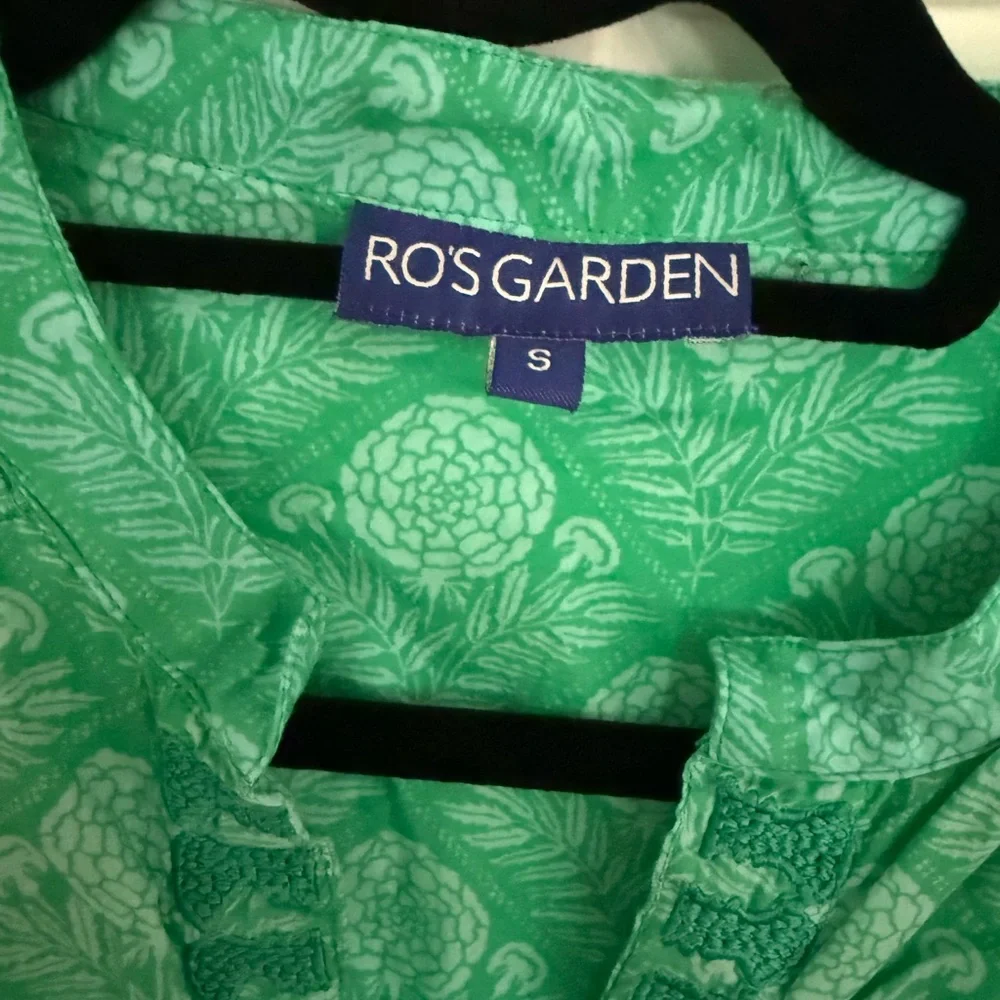 Ro’s Garden Green Floral Women's Top Size Small - Picture 3 of 9